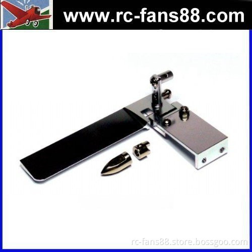 RC Ship 75mm Silver Aluminium Cooling Boat Rudder